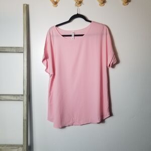 NWOT ZENANA OUTFITTERS WOMEN'S PINK BLOUSE SIZE XL